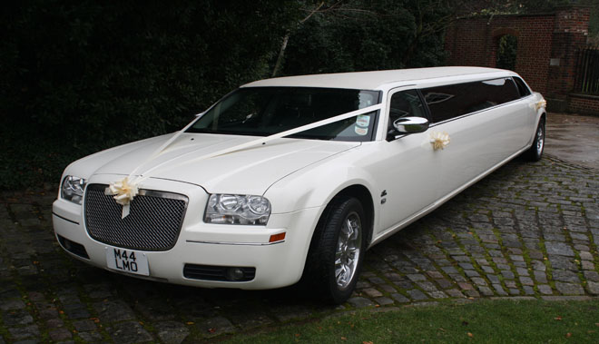 baby Bentley limo ideal for the other wedding party members on the big day